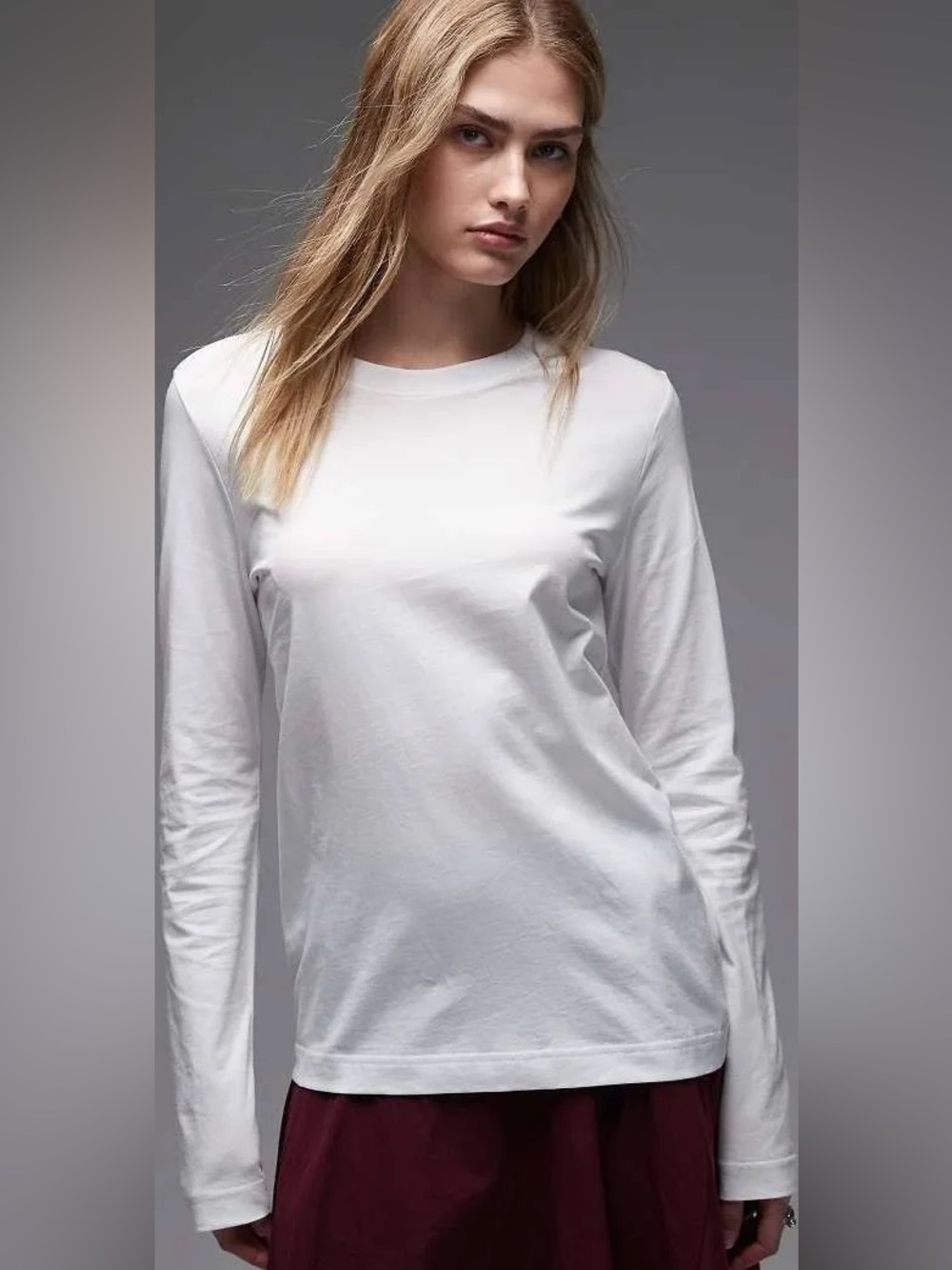 ARKET Slim Supima Long Sleeve Crew Tee  M GUC